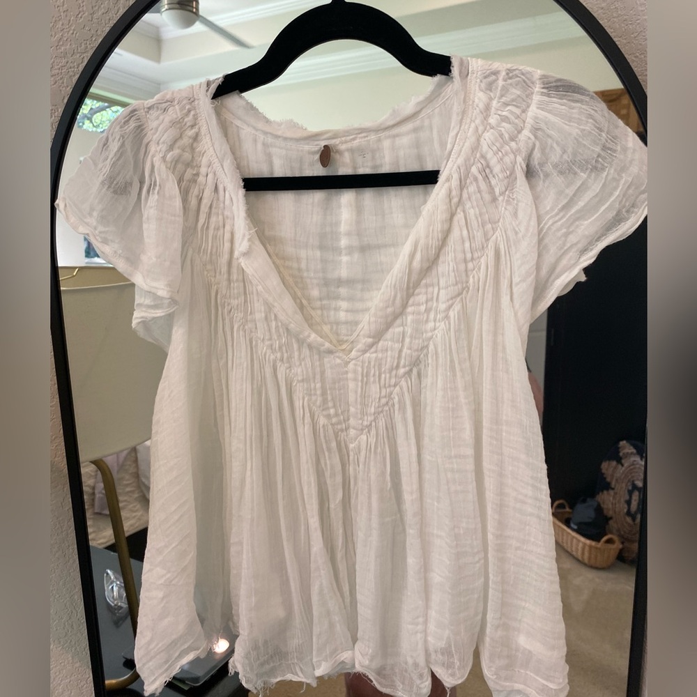 Free People White Blouse